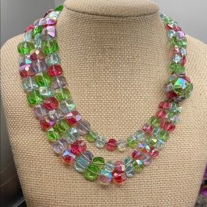 Vogue glass necklace vintage A31 🔥